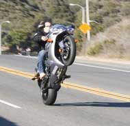 Fabio on Bike - Wheelie